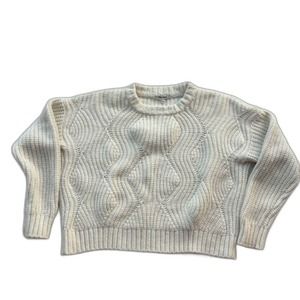 Madewell White Pullover Ivory knit sweater Sz S